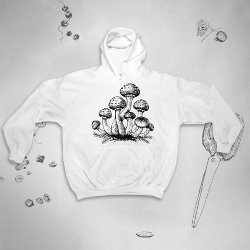 Trippy Mushroom in the Forest Graphic hoodie