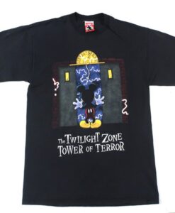 Vintage The Twilight Zone Tower of Terror Mickey Mouse T-Shirt