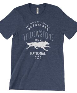 Yellowstone National Park Wolf Adventure Tshirt