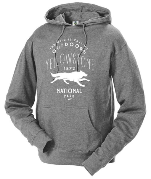 Yellowstone National Park Wolf Adventure Unisex Hoodie