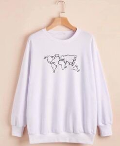 world map artwork Sweatshirt