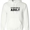 Attempting to Adult Funny Ladies Unisex Womens Hoodie