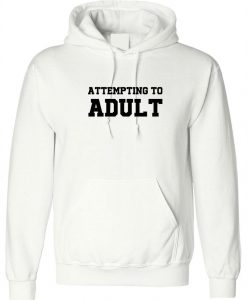 Attempting to Adult Funny Ladies Unisex Womens Hoodie
