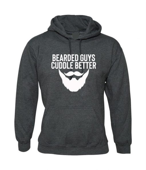 Bearded Guys Cuddle Better Funny Mens Men Hoodie