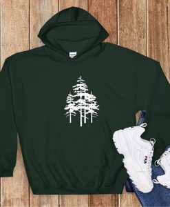 Embroidered Pine Tree Hoodie