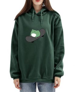 Frog on Skateboard Hoodie