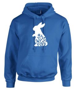 Happy Easter Cute Bunny Gift With Flowers Hoodie