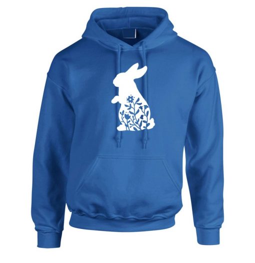 Happy Easter Cute Bunny Gift With Flowers Hoodie