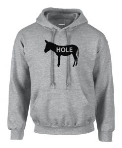 Hole Joke Humour Naughty Mens Hoodie