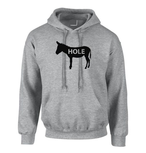 Hole Joke Humour Naughty Mens Hoodie