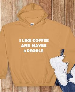 I Like Coffee And Maybe 3 People Hoodie