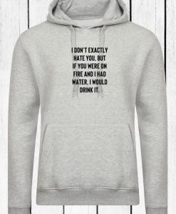 I dont exactly hate you Funny Sarcastic Joke Rude Ladies Womens Unisex Hoodie