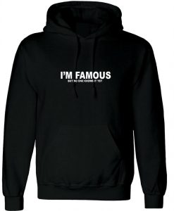 I'm Famous But No One Knows It Yet Confident Cocky Funny Mens Hoodie