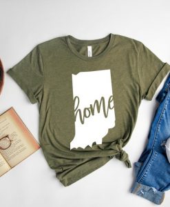 Indiana State Map Shirt