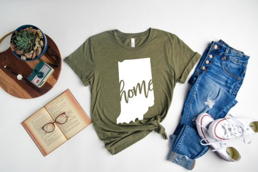 Indiana State Map Shirt