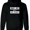 Ladies Angel With Devil Thoughts Funny Hoodie