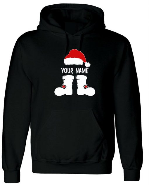 Santa Claus with Your Name Funny Merry Christmas Hoodie