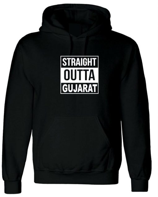 Straigth Outta Gujarat Funny Indian Gujarati Hoodie