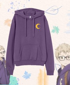 Tsukki Tsukishima Kei Moon Logo Hoodie