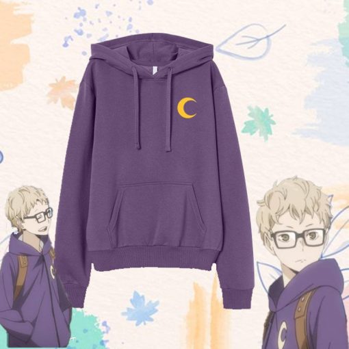 Tsukki Tsukishima Kei Moon Logo Hoodie