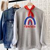 4th of July Red White & Blue Glitter Rainbow Sweatshirt