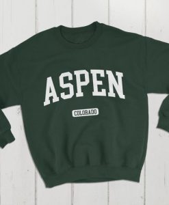 Aspen Colorado USA College Classic Crewneck Sweatshirt