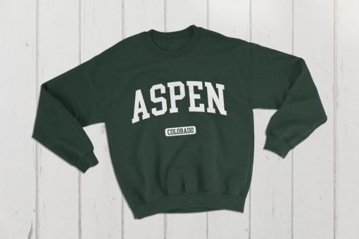 Aspen Colorado USA College Classic Crewneck Sweatshirt