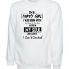 Curvy Girl With Fire in Soul and Mouth Can't Control Funny Womens Ladies Sweatshirt