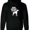 Dogs before Dudes Funny Womens Ladies Dog Lovers Hoodie