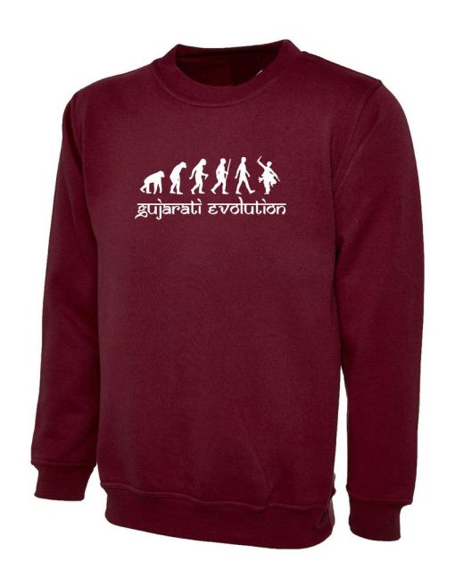 Gujarati Evolution Funny Indian Desi Gujarati Sweatshirt