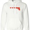 Gun Hearts Ringer Hoodie