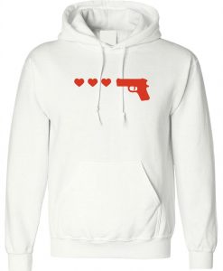 Gun Hearts Ringer Hoodie