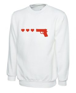 Gun Hearts Ringer Sweatshirt