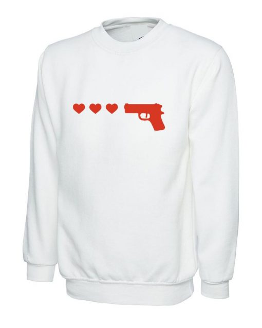 Gun Hearts Ringer Sweatshirt