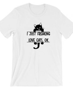 I Just freaking Love Cats, Funny Christmas Tshirt