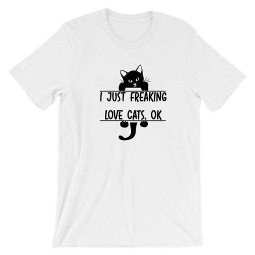 I Just freaking Love Cats, Funny Christmas Tshirt