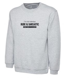 I'm not always rude & sarcastic sometime i'm asleep Funny Sweatshirt