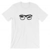 Ladies Womens Blinked Eyes Face with Glasses Funny Tshirt