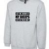 Let me Know if my Bicepts Get in your wat Funny Biceps Sweatshirt