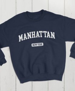 Manhattan New York City USA College Classic Crewneck Sweatshirt