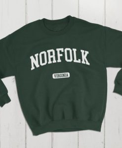 Norfolk Virginia USA College Classic Crewneck Sweatshirt