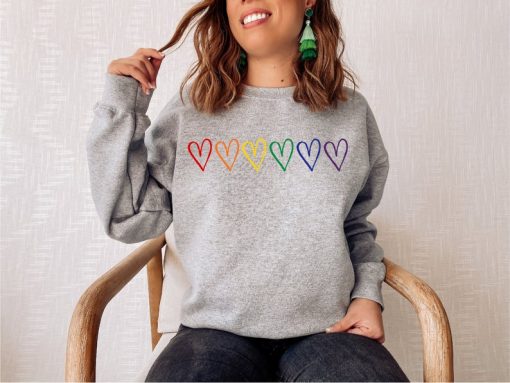 Rainbow Hearts Sweatshirt