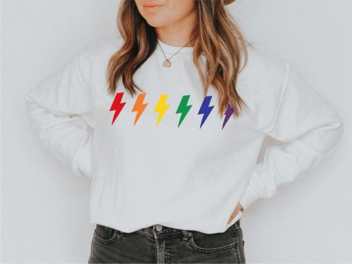 Rainbow Lightning Bolt Sweatshirt