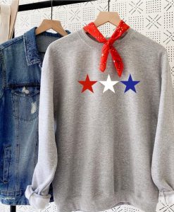 Red White & Blue Stars Sweatshirt