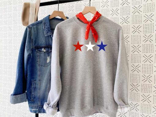 Red White & Blue Stars Sweatshirt