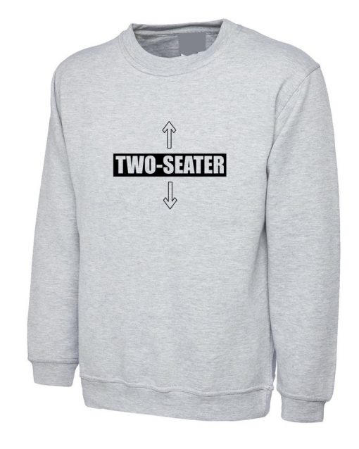 Two Seater Funny Mens Naughty Sweatshirt