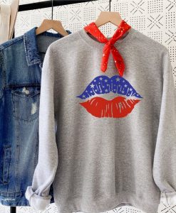 USA 4th of July Lips Sweatshirt