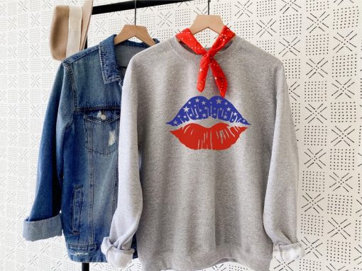 USA 4th of July Lips Sweatshirt