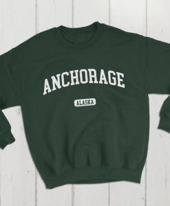 Anchorage Alaska USA College Classic Crewneck Sweatshirt