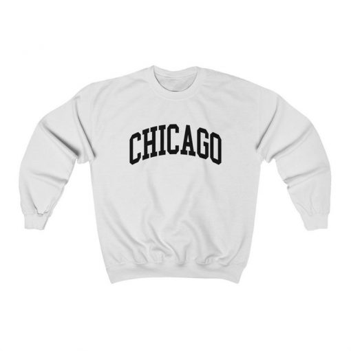 Chicago Illinois Collegiate Style Crewneck Sweatshirt